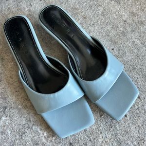Kitten heel mules